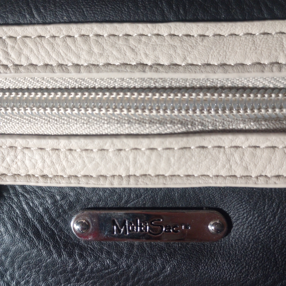 MultiSac Black and Cream Crossbody Bag - Picture 3 of 4
